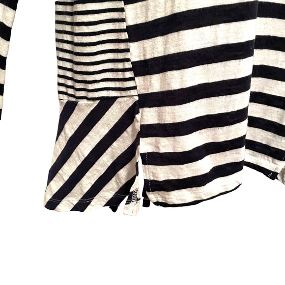 Maeve Anthropologie Women’s Black and White Striped Long Sleeve Shirt Size XS - Picture 4 of 8